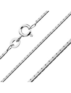 Šperky Eshop - Stříbrný čtverhranný řetízek 925 - spojené obdélníky, 0,8 mm AA17.18