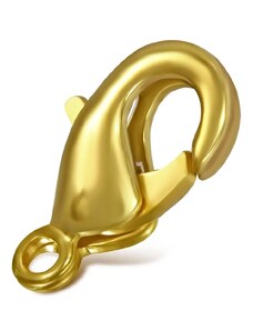 Šperky Eshop - Karabinka matné zlaté barvy, 10 mm S40.02