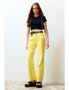 Trendyol Yellow High Waist Wide Leg Jeans