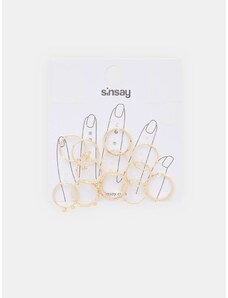 Sinsay - Sada 12 prstenů - sříbrná