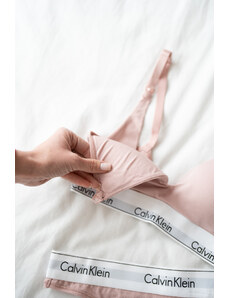 Calvin Klein Modern Cotton kojící podprsenka - světle růžová