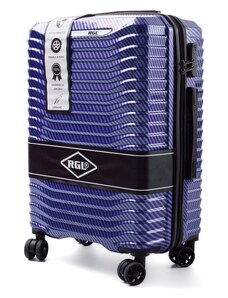 Rogal Tmavě modrý extravagantní skořepinový kufr "Shiny" - vel. M, L, XL