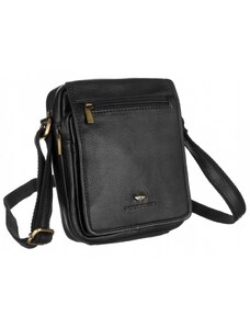 Stylová pánská kožená crossbody Lemmiwings, černá