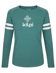 Dámské bavlněné tričko s dlouhým rukávem Kilpi MAGPIES-W TMAVĚ ZELENÁ