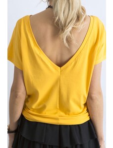 BASIC FEEL GOOD Bavlněné tričko Lucia tmavě žluté