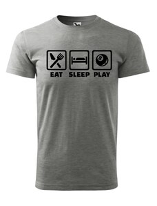 Fenomeno Pánské tričko - Eat sleep billiard - šedé