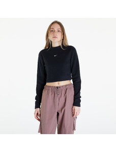 Top Nike Sportswear Phoenix Plush Women's Long-Sleeve Crop Top Black/ Sail