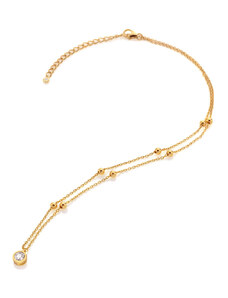Pozlacený náhrdelník Hot Diamonds X Gemstones s bílím topazem DN196Pozlacený náhrdelník Hot Diamonds X Gemstones s bílím topazem DN196
