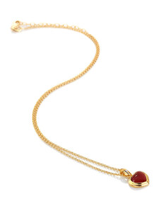 Pozlacený náhrdelník Hot Diamonds X Gemstones s červeným topazem DP1001 51 mmPozlacený náhrdelník Hot Diamonds X Gemstones s červeným topazem DP1001 51 mm