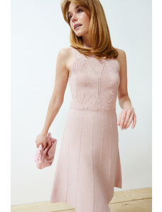 Trendyol Pink Mini Knitwear Premium/Custom Yarn Dress