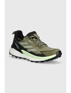 Boty adidas TERREX Free Hiker 2 Low GTX pánské, zelená barva, IE5104