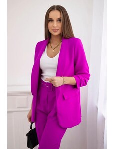 MladaModa Elegantní souprava saka a kalhot model 80172K barva lila