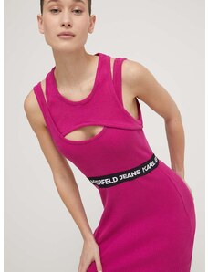 Šaty Karl Lagerfeld Jeans růžová barva, mini