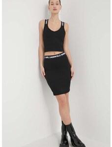 Sukně Karl Lagerfeld Jeans černá barva, mini, pouzdrová