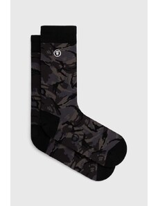 Ponožky AAPE Basic Camo pánské, černá barva, ASO4293