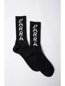 Ponožky by Parra Hole Logo Crew Socks pánské, černá barva, 51176