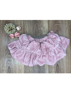 Baby Powder Handmade Velurová sukně s volánky růžová 80 růžová