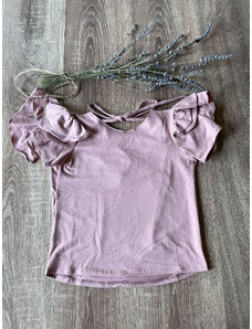Baby Powder Handmade Tričko s mašlí a krátkým rukávem růžové 104 růžová