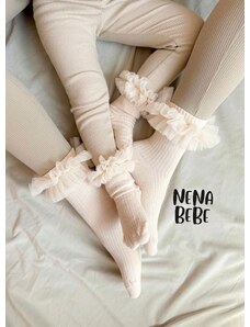 Nena Bebe Tutu ponožky meruňkové 00 (0-6 měsíců) růžová