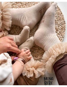 Nena Bebe Tutu ponožky béžové 00 (0-6 měsíců) béžová