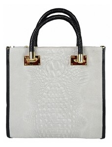 Luxusní italská kabelka z pravé kůže VERA "Silvestria" 30x32cm