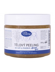 Pleva Tělový peeling se solí a medem s vůní citronové trávy, 300 g