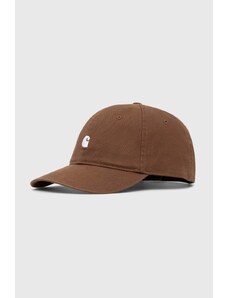 Bavlněná baseballová čepice Carhartt WIP Madison Logo Cap hnědá barva, I023750.22UXX