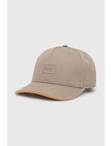 Bavlněná baseballová čepice Alpha Industries Essentials RL béžová barva, s aplikací, 146900