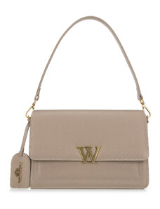 Dámská kožená kabelka s písmenem "W" Wittchen, béžová, přírodní kůže