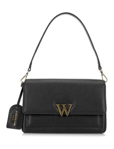 Dámská kožená kabelka s písmenem "W" Wittchen, černá, přírodní kůže
