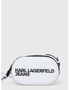 Kabelka Karl Lagerfeld Jeans bílá barva