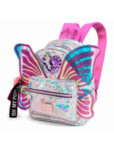 Karactermania Oh My Pop! Dívčí módní batoh s motýlími křídly 6L - stříbrná
