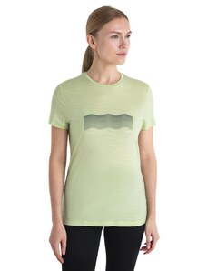 Dámské merino triko krátký rukáv ICEBREAKER Wmns Merino 150 Tech Lite III SS Tee Contour Waves, Glazen velikost: L