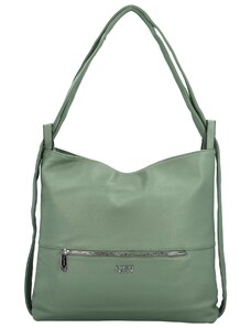 Coveri Stylový dámský koženkový kabelko-batoh Korelia, zelený