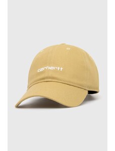 Bavlněná baseballová čepice Carhartt WIP Canvas Script Cap béžová barva, I028876.22WXX