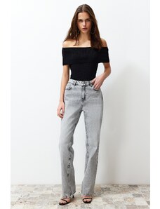 Trendyol Gray Low Waist Wide leg Jeans