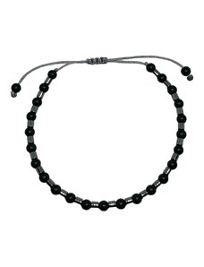 Pánský náramek Hematite a onyx Mou Jewel