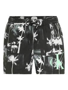 Calvin Klein Swimwear Plavecké šortky mátová / černá / bílá