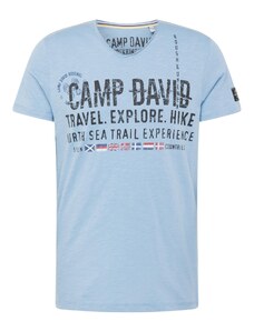 CAMP DAVID Tričko 'North Sea Trail' modrá / světlemodrá / červená / černá