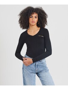 RetroJeans NATALY V NECK L.S.TOP, BLACK