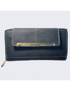 Velká kožená peněženka LORANZO - černá