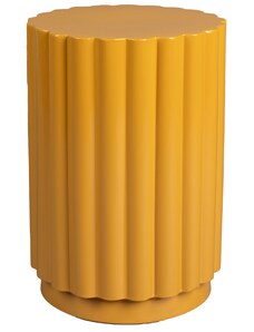 Žlutý kovový odkládací stolek DUTCHBONE CAMILA 32 cm