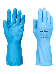 PortWest AP76 - Lehká latexová rukavice FD Chemical B (12ks) modrá - S