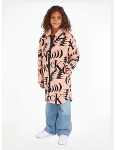 Dětský kabát Calvin Klein Jeans růžová barva