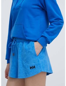 Bavlněné šortky Helly Hansen hladké, high waist, 34454