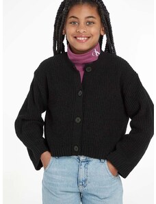 Dětský svetr Calvin Klein Jeans černá barva, lehký