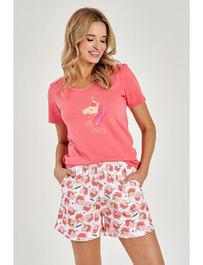 Taro Letní pyžamo Mila s jednorožcem růžové