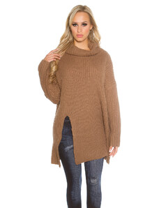 Style fashion Trendy KouCla Pletený svetr s rolákem Oversize