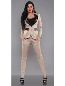 Style fashion Trendy KouCla Blazer with leatherlook