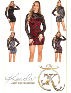 Style fashion Sexy KouCla minidress bi-coloured with lace